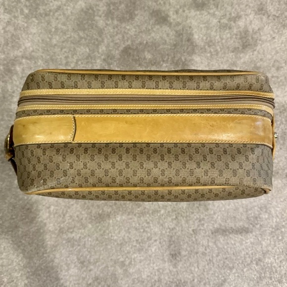 GUCCI GG Leather Coated Canvas Carry-On Travel Bag Sherry Line Stripes Suitcase - Picture 13 of 16
